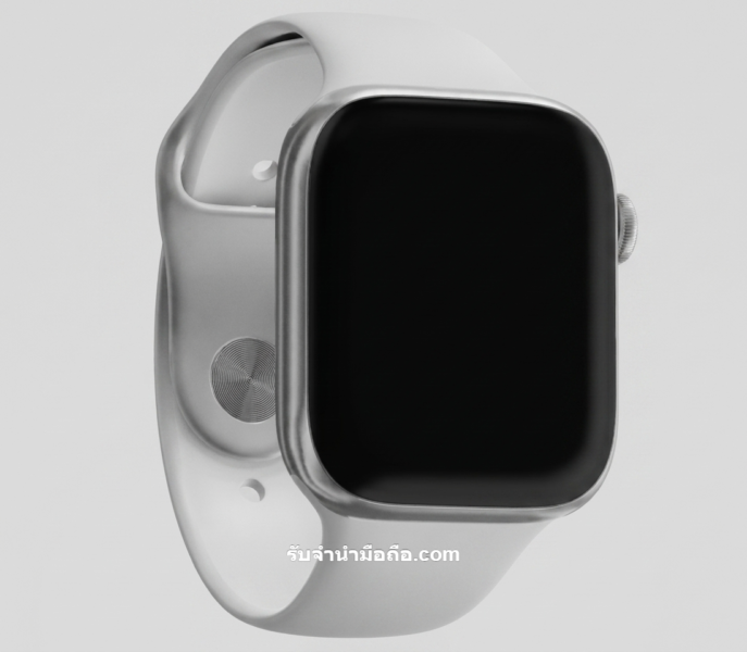 Apple Watch รุ่นขาววางโชว์ บอกข้อมูลก่อนรับจำนำ Apple Watch